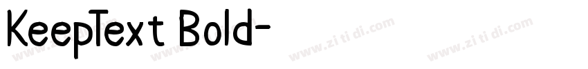 KeepText Bold字体转换